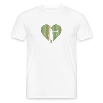 Bogen Langbogen Schießsport - Männer T-Shirt - Weiß - Vorne - AI Model Male 178 dark (178cm)