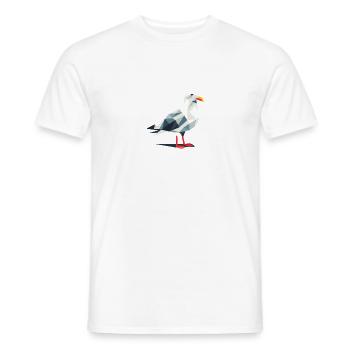 Moin Bande dessinée Nordsee Hambourg Polygone Mouette Oiseau Jetée - T-shirt homme - blanc - Devant - AI Model Male 178 dark (178cm)
