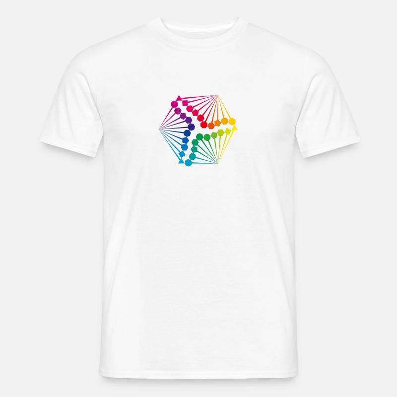 Farb-Komposit - Männer T-Shirt - Weiß