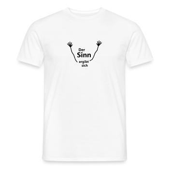 Der Sinn ergibt sich - Männer T-Shirt - Weiß - Vorne - AI Model Male 178 dark (178cm)