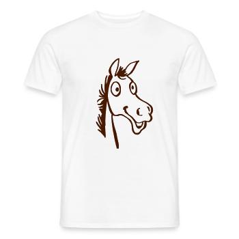 Pferd - Männer T-Shirt - Weiß - Vorne - AI Model Male 178 dark (178cm)