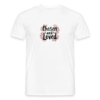 chosen and loved - Männer T-Shirt - Weiß - Vorne - AI Model Male 178 dark (178cm)