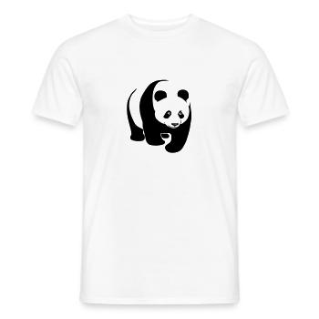 panda géant ours en peluche teddy - T-shirt homme - blanc - Devant - AI Model Male 178 dark (178cm)