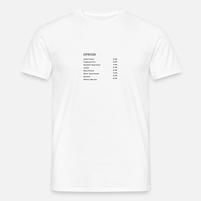 Coffees - Männer T-Shirt - Weiß