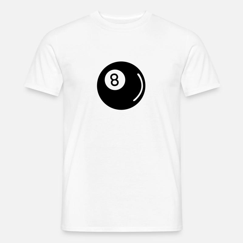 billard 8 - Männer T-Shirt - Weiß