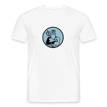 poseidon 002 - Men's T-Shirt - white - Front - AI Model Male 178 dark (178cm)
