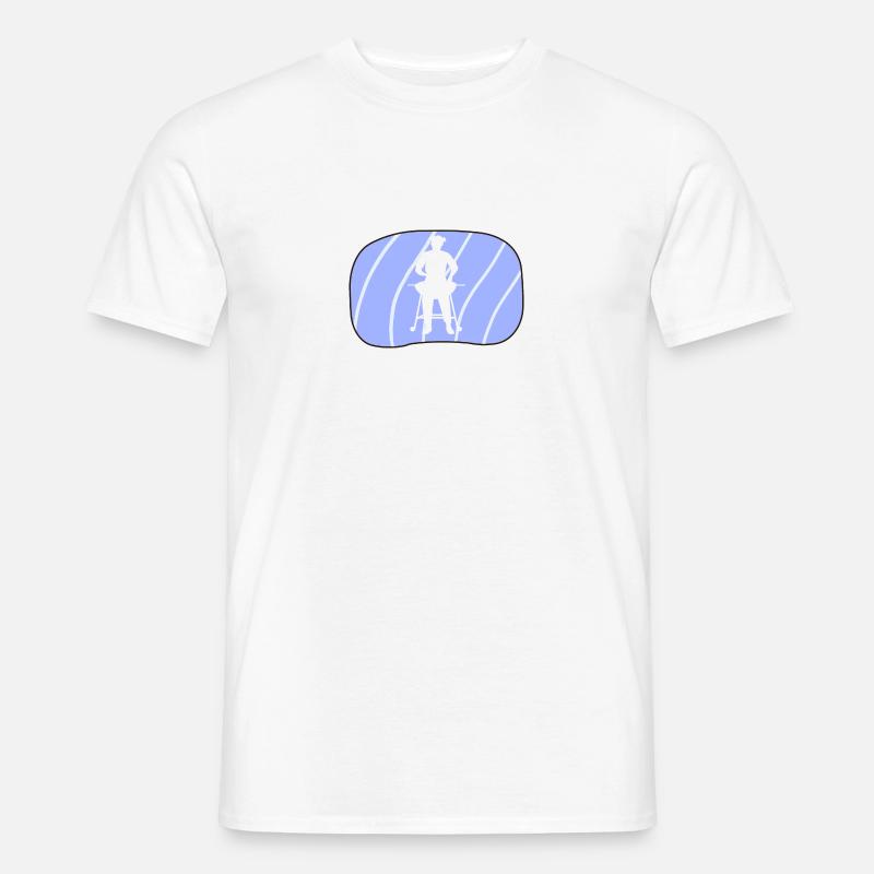 BBQ Grillsaison - Männer T-Shirt - Weiß