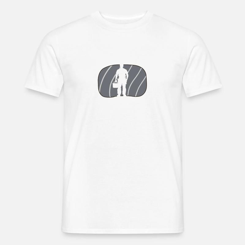 Klempner Schrauber Flaschner - Männer T-Shirt - Weiß