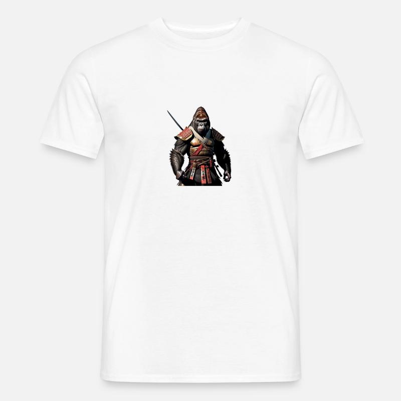 The Ninja Gorilla - Männer T-Shirt - Weiß