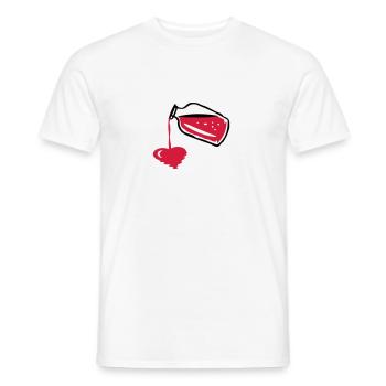 Love potion in a glass bottle & liquid heart - Men's T-Shirt - white - Front - AI Model Male 178 dark (178cm)