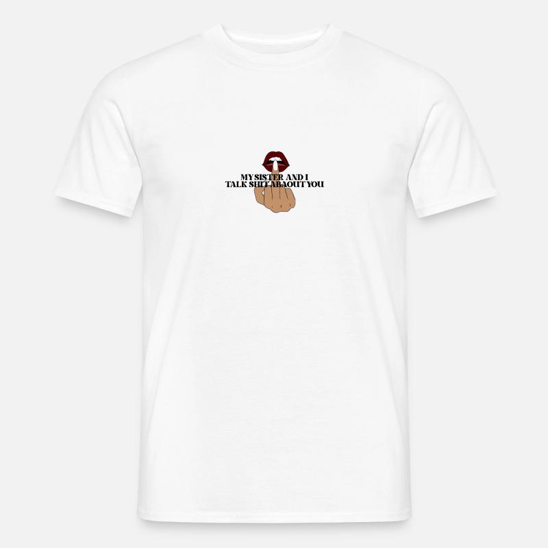 Mittelfinger - Männer T-Shirt - Weiß
