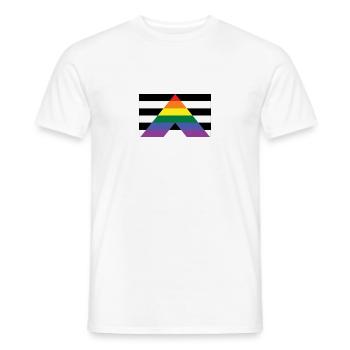 LGBT Straight Ally - Men's T-Shirt - white - Front - AI Model Male 178 dark (178cm)