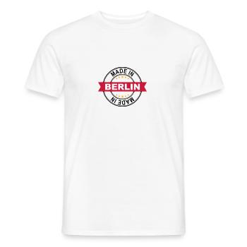 Made in Berlin - Männer T-Shirt - Weiß - Vorne - AI Model Male 178 dark (178cm)