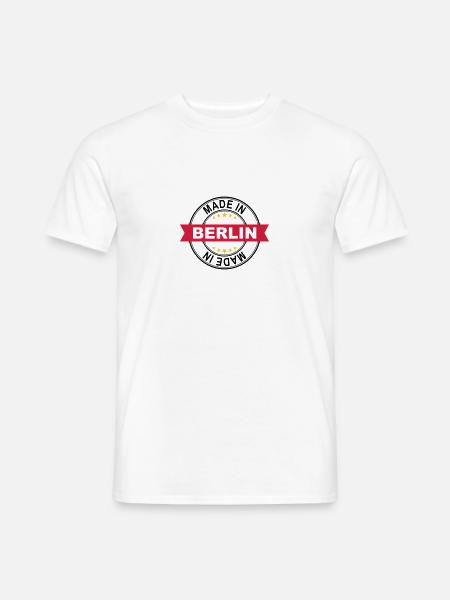 Made in Berlin - Männer T-Shirt - Weiß