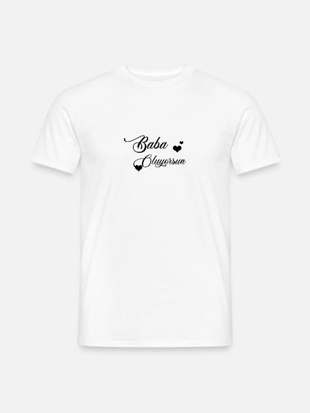 Baba oluyorsun - Männer T-Shirt - Weiß