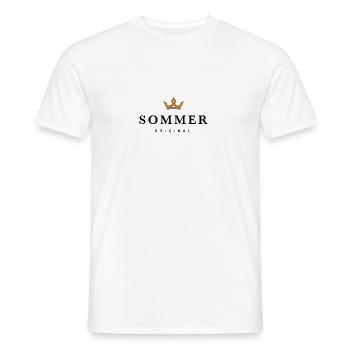 Sommer - Männer T-Shirt - Weiß - Vorne - AI Model Male 178 dark (178cm)