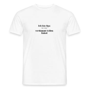 Ich bin Opa von einem verdammt tollen Enkel - Männer T-Shirt - Weiß - Vorne - AI Model Male 178 dark (178cm)