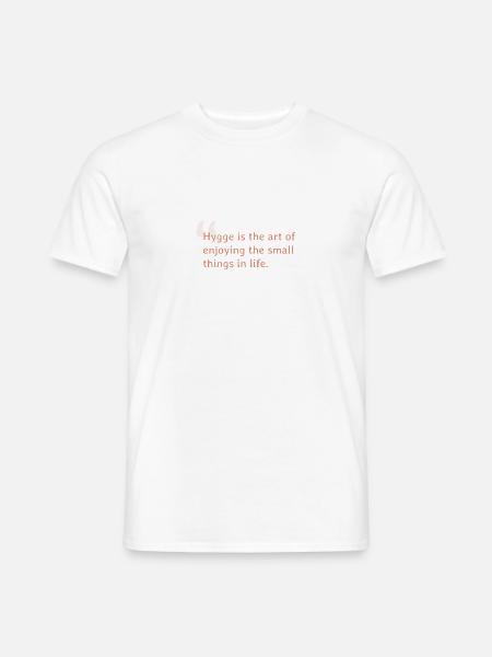 Hygge Zitat orange - Männer T-Shirt - Weiß