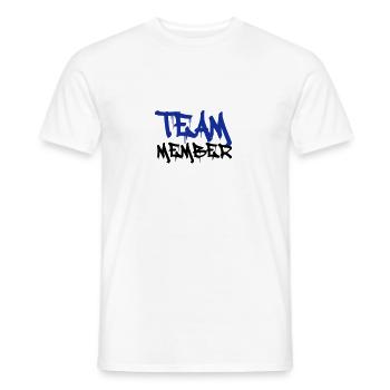 membre de l'équipe 02 - T-shirt homme - blanc - Devant - AI Model Male 178 dark (178cm)