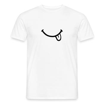 Smiley Langue - T-shirt homme - blanc - Devant - AI Model Male 178 dark (178cm)