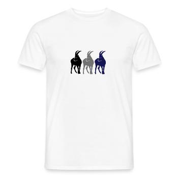 steinboecke - Men's T-Shirt - white - Front - AI Model Male 178 dark (178cm)
