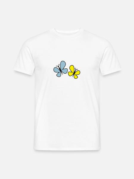 papillons 02 - T-shirt homme - blanc