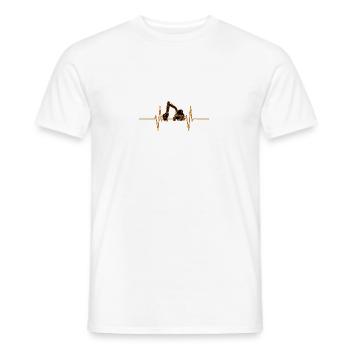 Herzschlag mit Bagger - Männer T-Shirt - Weiß - Vorne - AI Model Male 178 dark (178cm)