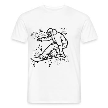 Snowboarder Snowboarding Snowboard - Men's T-Shirt - white - Front - AI Model Male 178 dark (178cm)