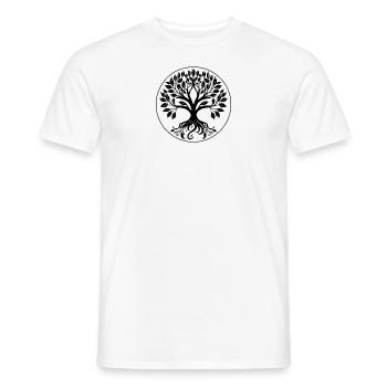 Tree of Life, Nature - Men's T-Shirt - white - Front - AI Model Male 178 dark (178cm)