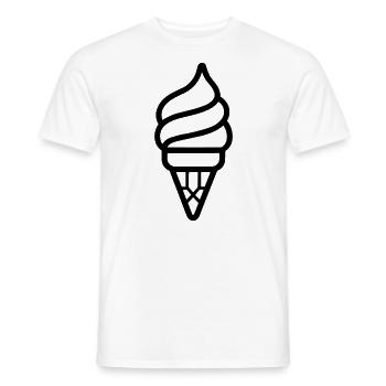 Glace - Men's T-Shirt - white - Front - AI Model Male 178 dark (178cm)