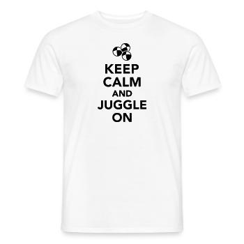 Keep calm and juggle on - T-shirt homme - blanc - Devant - AI Model Male 178 dark (178cm)