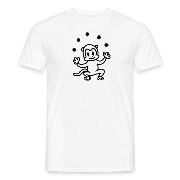 Circus - line - Men's T-Shirt - white - Front - AI Model Male 178 dark (178cm)