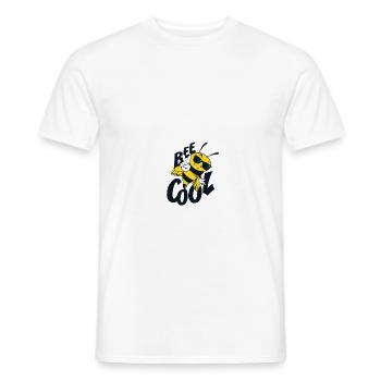 Bee - Men's T-Shirt - white - Front - AI Model Male 178 dark (178cm)