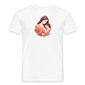 Gentle hug - Men's T-Shirt - white - Front - AI Model Male 178 dark (178cm)