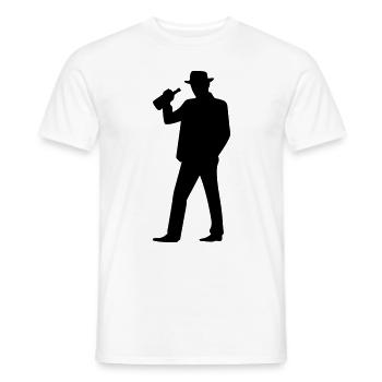 Silhouette Ivre Drôle - T-shirt homme - blanc - Devant - AI Model Male 178 dark (178cm)