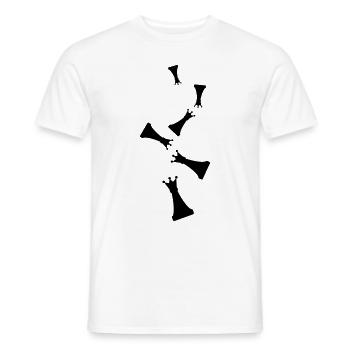 Schachfigur Königin - Männer T-Shirt - Weiß - Vorne - AI Model Male 178 dark (178cm)