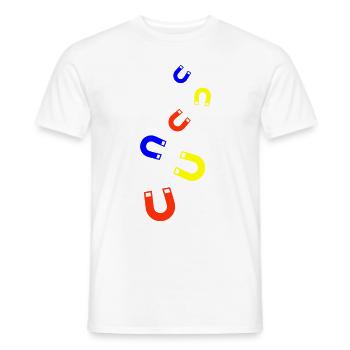 Magnet Symbol - Men's T-Shirt - white - Front - AI Model Male 178 dark (178cm)
