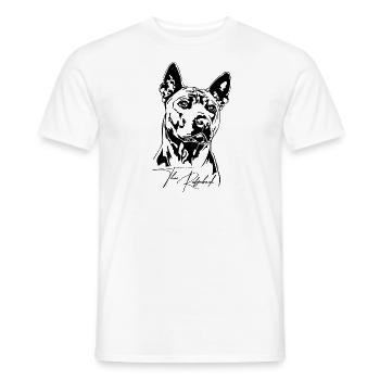 Thai Ridgeback Portrait Hund Hunde Wilsigns - Männer T-Shirt - Weiß - Vorne - AI Model Male 178 dark (178cm)