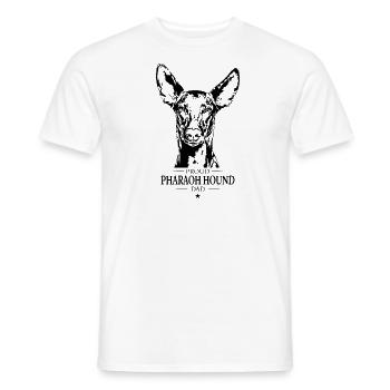 Pharaoh Hound Dad Dogs Pharaoh Hound Wilsigns - Men's T-Shirt - white - Front - AI Model Male 178 dark (178cm)