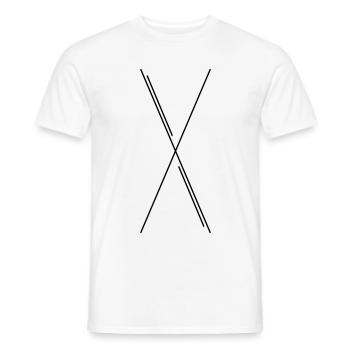 X - Männer T-Shirt - Weiß - Vorne - AI Model Male 178 dark (178cm)