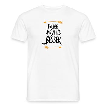 Früher war alles besser - Männer T-Shirt - Weiß - Vorne - AI Model Male 178 dark (178cm)