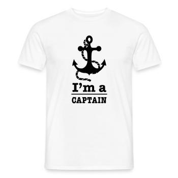 capitaine - T-shirt homme - blanc - Devant - AI Model Male 178 dark (178cm)