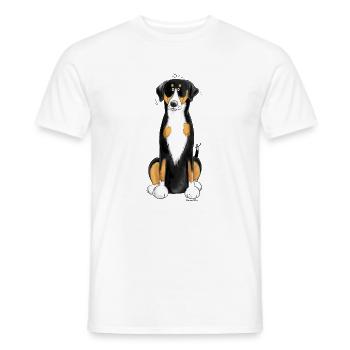Motif drôle de chien Sennenhund I Comle Entlebucher I - T-shirt homme - blanc - Devant - AI Model Male 178 dark (178cm)