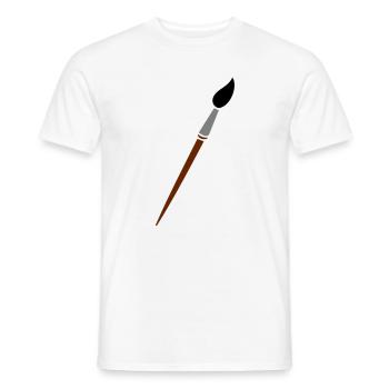 paint brush - Men's T-Shirt - white - Front - AI Model Male 178 dark (178cm)