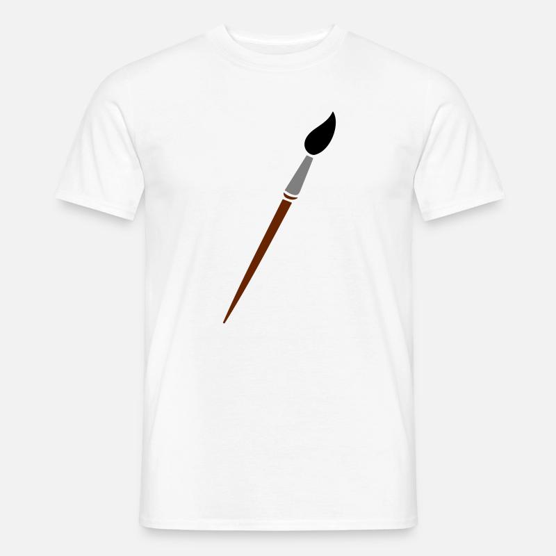 Pinsel - Männer T-Shirt - Weiß