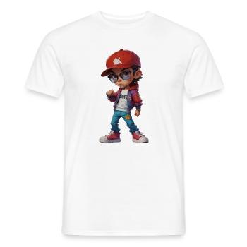 Cool Trendy Teenage Kid - Men's T-Shirt - white - Front - AI Model Male 178 dark (178cm)