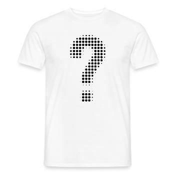 Optique pixel point d’interrogation - T-shirt homme - blanc - Devant - AI Model Male 178 dark (178cm)