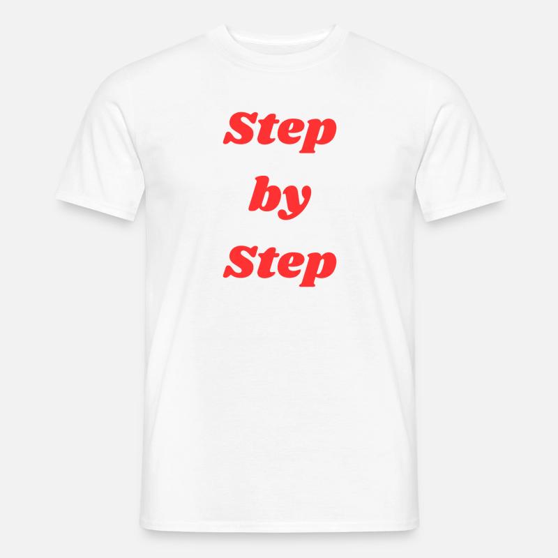 Step by step typography - Men's T-Shirt - white