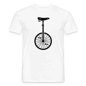 Unicycle Bicycle Circus Acrobatics - Men's T-Shirt - white - Front - AI Model Male 178 dark (178cm)