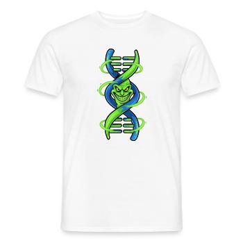 Demonic DNA Double Helix - Men's T-Shirt - white - Front - AI Model Male 178 dark (178cm)